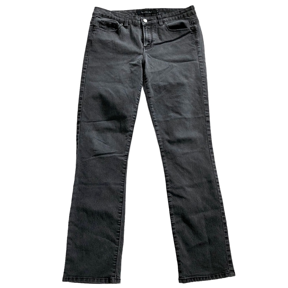 Calvin Klein Jeans Women’s Mid-Rise Straight Leg Jeans, Gray Size 10